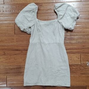Abercrombia & Fitch Puff Sleeve Cream Mini Dress
